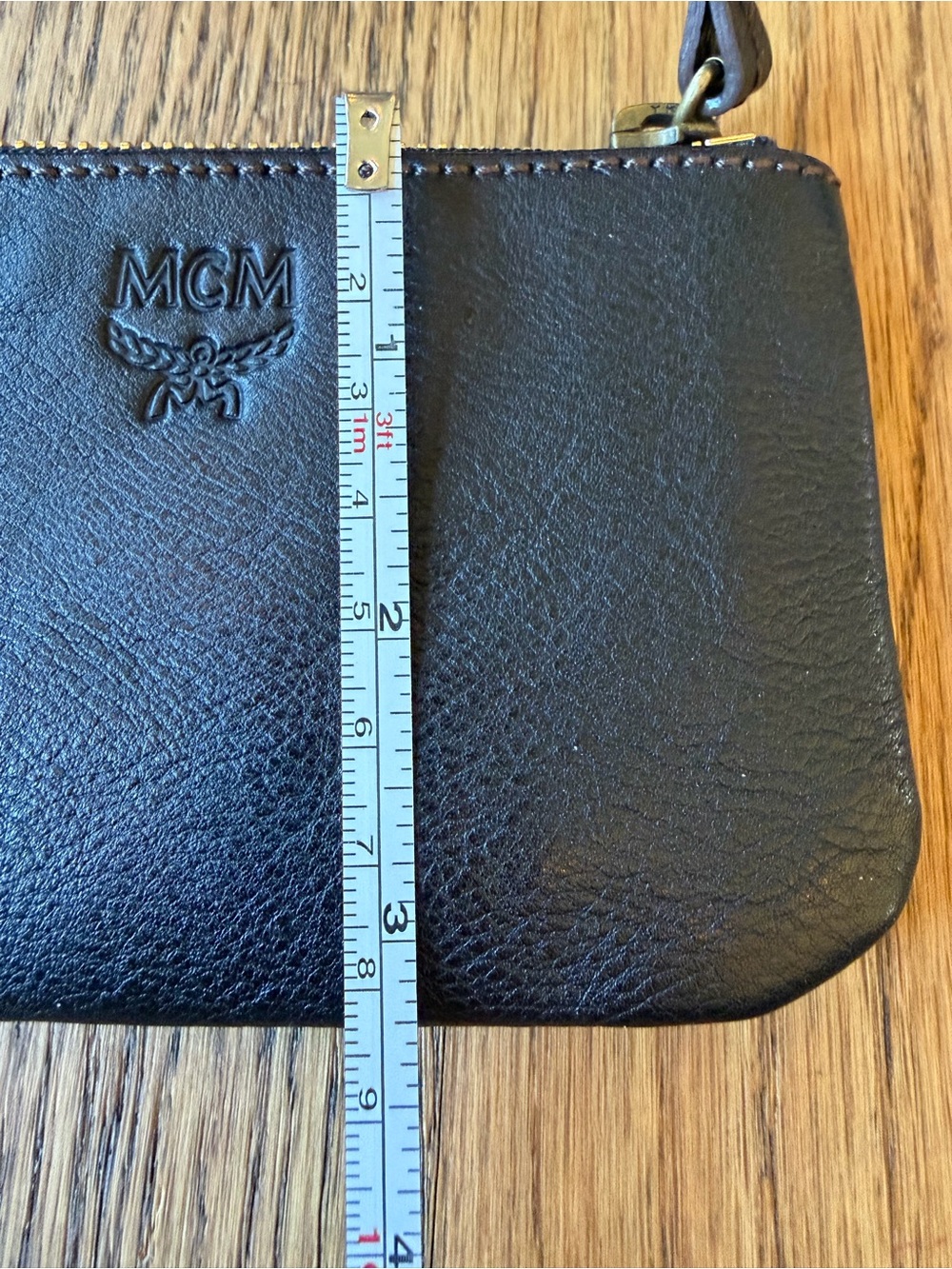 MCM Black Leather Keychain Coin Pouch - Picture 8 of 8